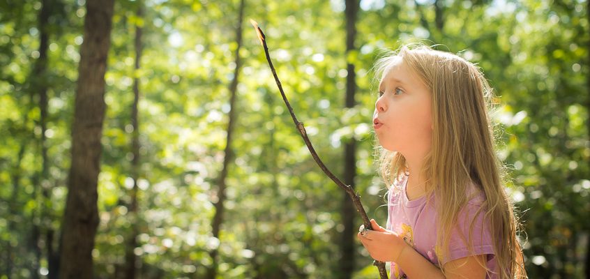 Girl with camp fire | Kelley K Photography