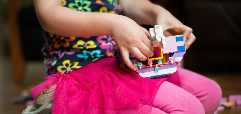 Girl Playing Legos | Kelley K Photography