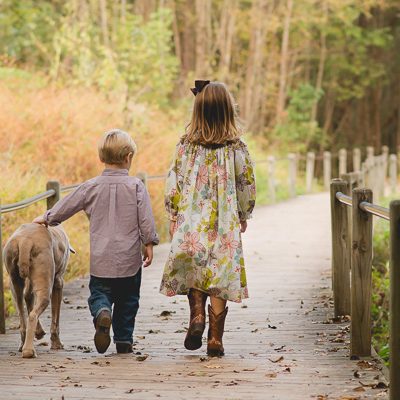 Boy and Girl with Dog | Kelley K Photography