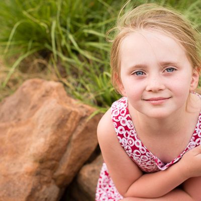Young girl on rock | Kelley K Photography
