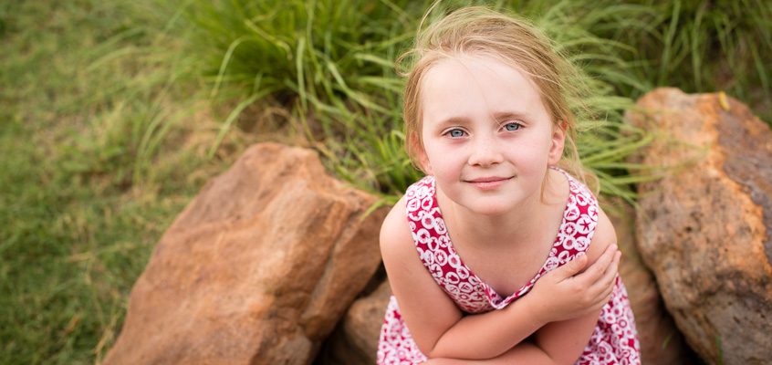 Young girl on rock | Kelley K Photography