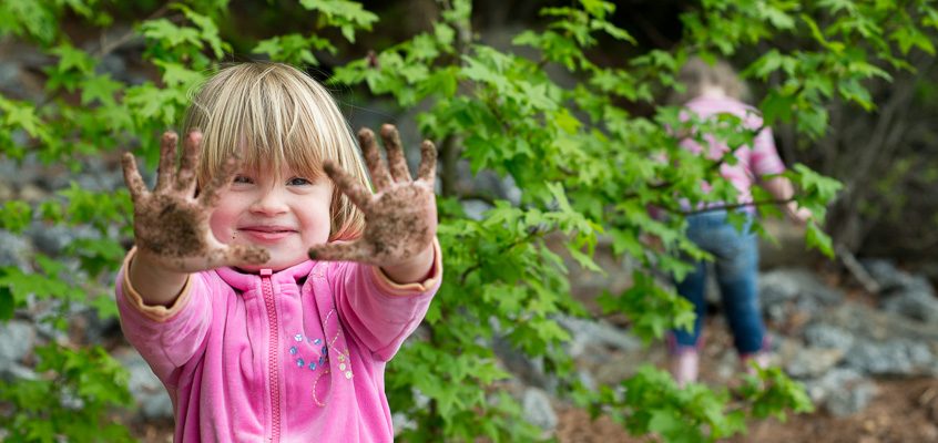 Girl with muddy hands | Kelley K Photography