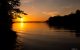 Landscape photo of sunset over lake over West Point Lake